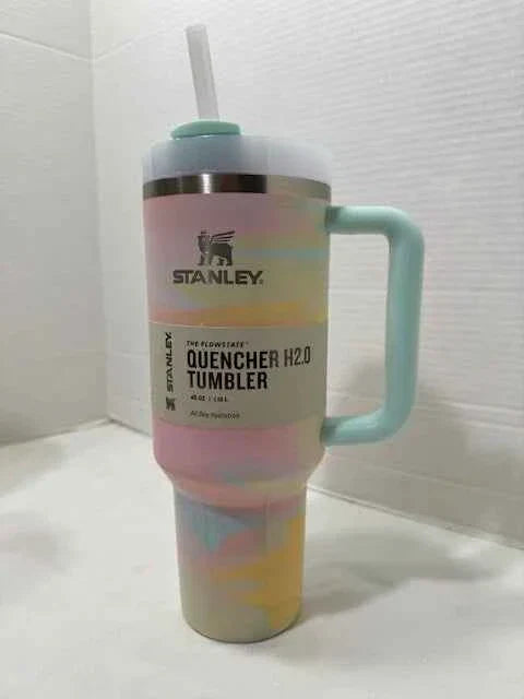 Stanley Quencher H2.0 FlowState Tumbler 40 oz – Pastel Pop Insulated Stainless Steel Travel Cup with Handle & Straw