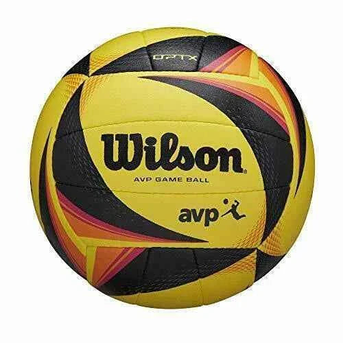 Wilson AVP Game Ball Official Size Beach Volleyball Yellow Black OPTX Outdoor Volleyball